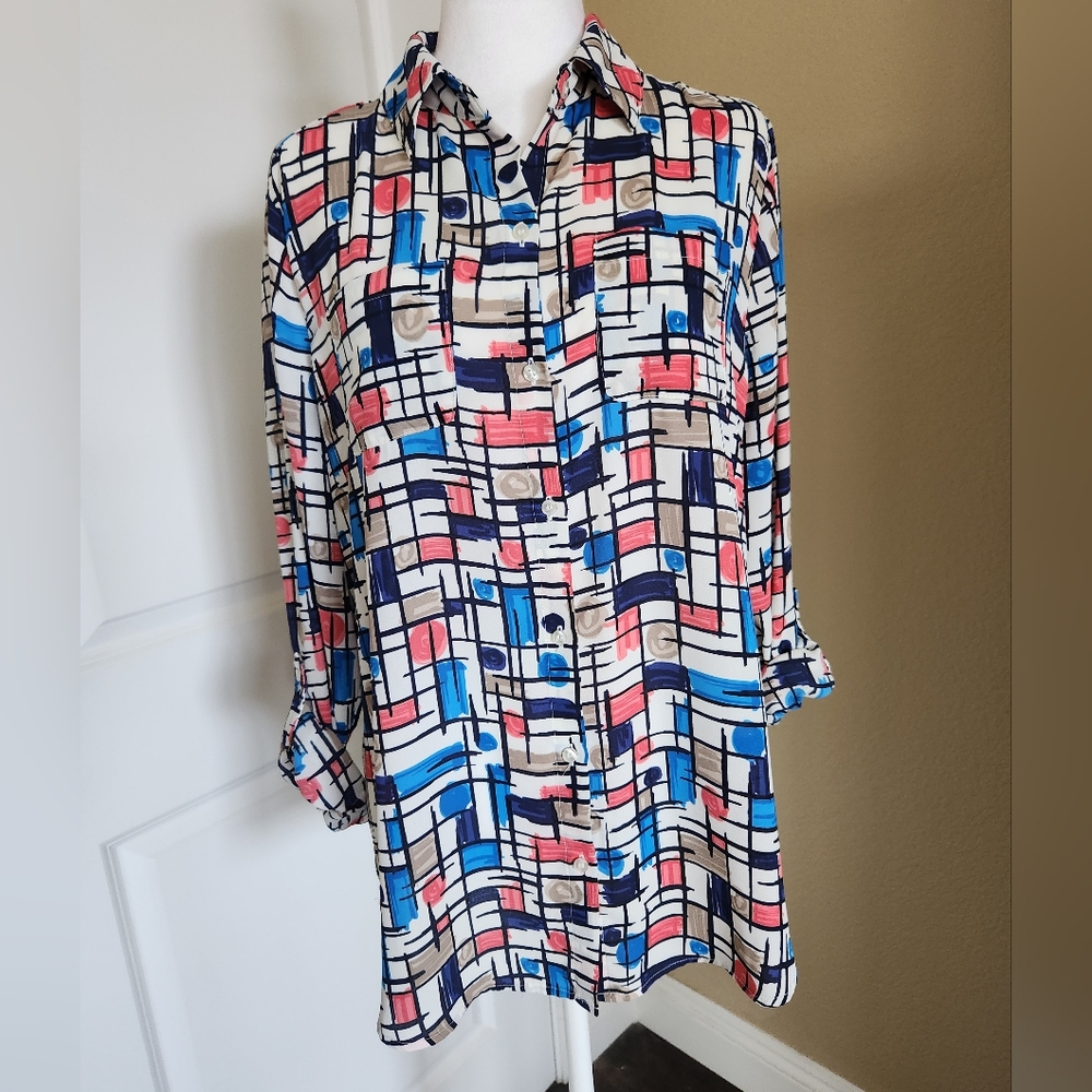 Women's Charter Club Button Blouse, Size Small